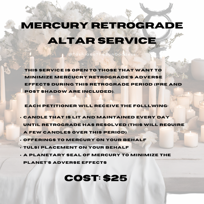 MERCURY RETROGRADE ALTAR SERVICE✨